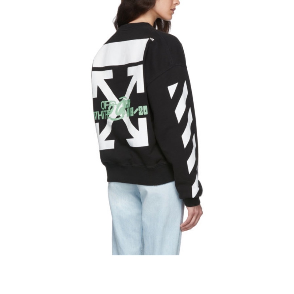Black & Multicolor Waterfall Over Sweatshirt